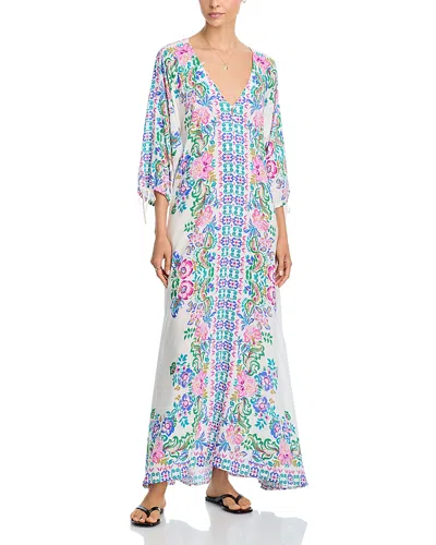 Johnny Was White Melia Swim Cover-up Dress