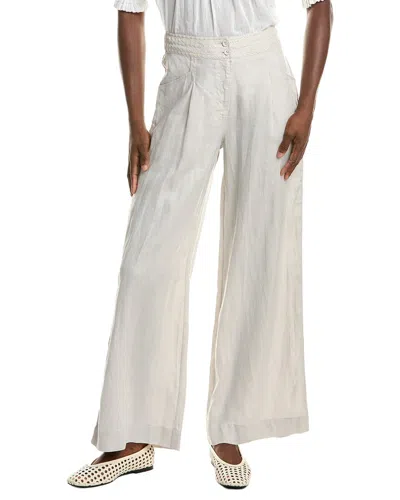 Johnny Was Wide Leg Pleat Pant In Brown