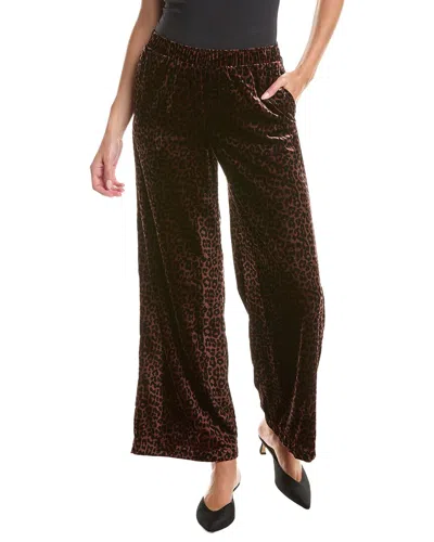 Johnny Was Wide Leg Velvet Pant In Brown