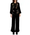 Johnny Was Wide Leg Velvet Pant In Miaora In Multi
