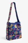 Johnny Was Wide Strap Tote Bag Ethal In Navy In Blue