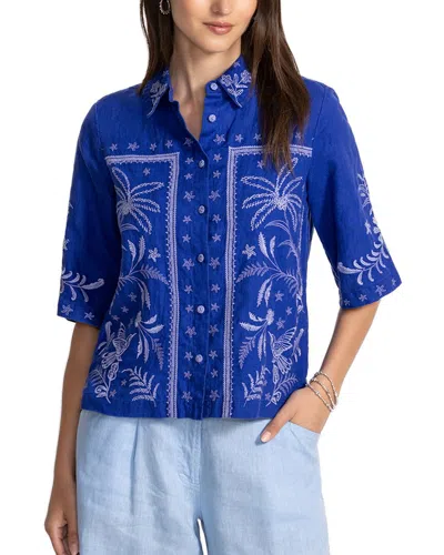 Johnny Was Winona Linen Shirt In Multi