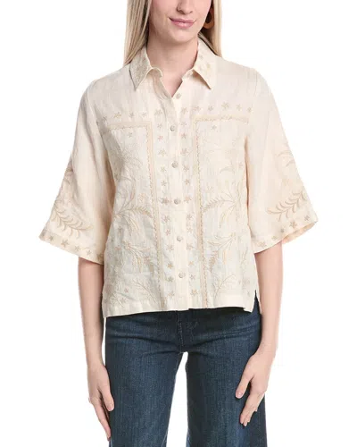 Johnny Was Winona Linen Shirt In Neutral