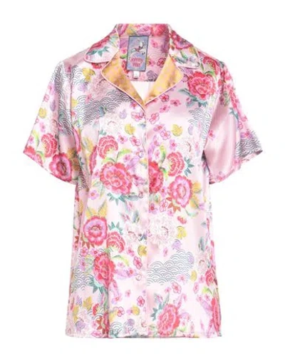 Johnny Was Woman Shirt Lilac Size M Silk, Elastane In Purple