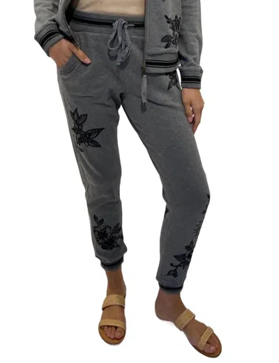 Johnny Was Women's Addison Rib Detail Jogger In Dark Heather In Gray