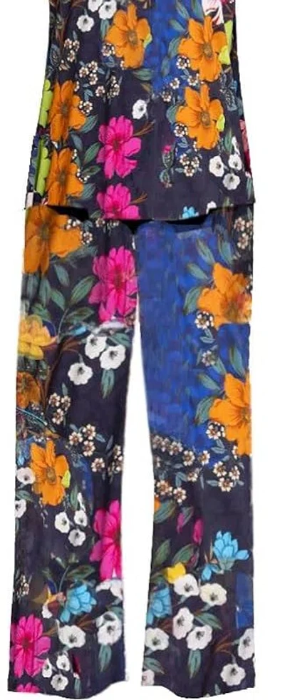 Johnny Was Women Archimal Cap Sleeve Crop Pajama Set Multicolor