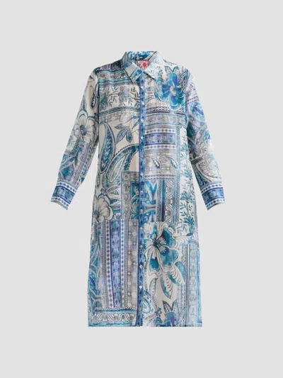 Johnny Was Women's Athene Relaxed Cotton-silk Shirtdress