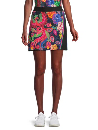Johnny Was Bee Active Crossover Tennis Skirt In Emberwing Multi
