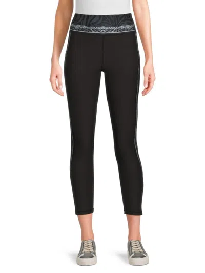 Johnny Was Women's Bee Active Solid Leggings In Black