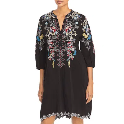 Johnny Was Nola Embroidered Dress In Black