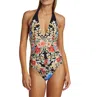Johnny Was Women Black Royal Halter One Piece Swimsuit Multicolor In Multi