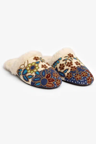 Johnny Was Women's Bloom Beaded Mule Slipper In Ivory In Multi