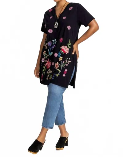 Johnny Was Women's Button Neck Knit Dress Maureen Plus In Black