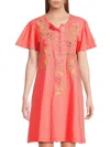 Johnny Was Women's Calista Cotton-embroidered Minidress In Pink