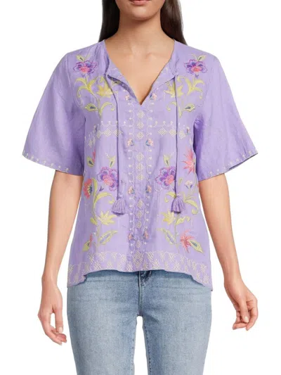 Johnny Was Women's Calista Linen Field Blouse