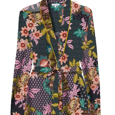 Johnny Was Women Cotton Modal V-neck Delfino Sleep Robe Multicolor