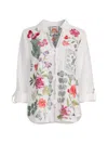 JOHNNY WAS WOMEN'S DACIE EMBROIDERED LINEN SHIRT