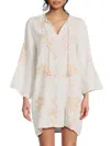 Johnny Was Women's Danika Floral Linen Minidress In White