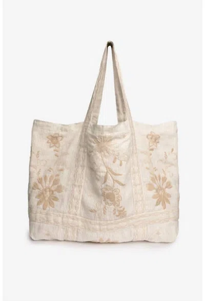 Johnny Was Women's Danika Strappy Beach Tote In Elordi Stripe In Neutral
