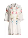 JOHNNY WAS WOMEN'S EMIKA FLORAL EMBROIDERED SHIRTDRESS