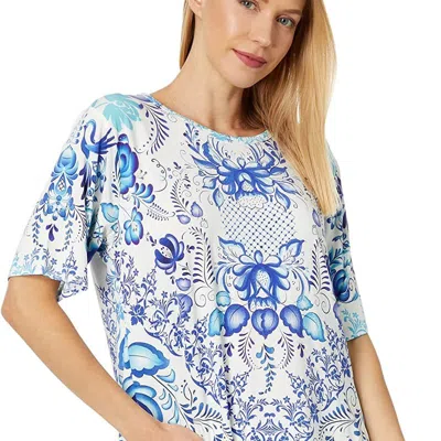 Johnny Was Women Farrow Oversized Cropped Tee Multi Short Sleeve T-shirt In Neutral