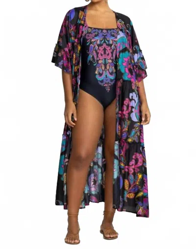 Johnny Was Women's Fatima Tiered Kimono Plus In Fatima (black)