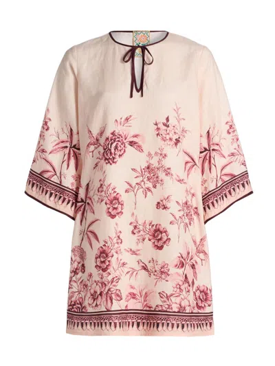 Johnny Was Women's Floral Linen Minidress