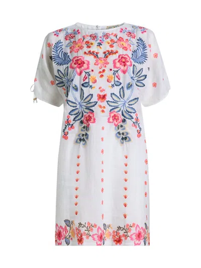 Johnny Was Women's Floral-embroidered Shift Minidress In Multi