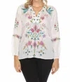 Johnny Was Women's Gabriella Blouse In White In White