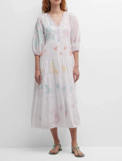 Johnny Was Women Hazel Dolman Embroidered Tiered Midi Dress In Multi