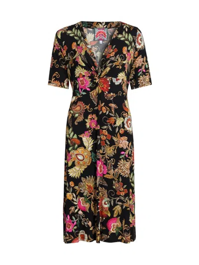 Johnny Was Women's Janie Favorite Floral Twist-front Midi-dress