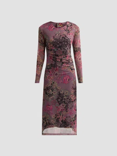 Johnny Was Women's Jemma Floral Mesh Sheath Midi Dress In Brown
