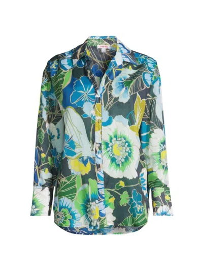 Johnny Was Women's Jenn Floral Button-up Shirt In Neutral