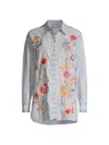 JOHNNY WAS WOMEN'S JOELE COTTON EMBROIDERED SHIRT
