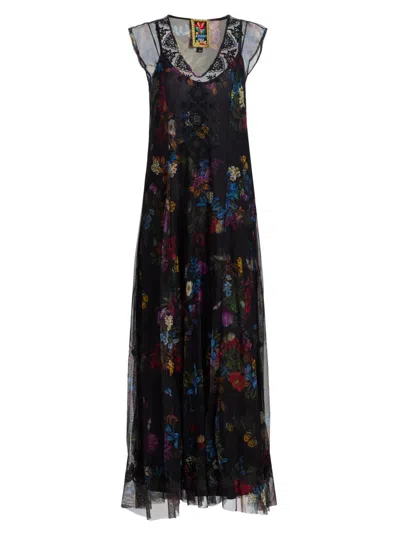 Johnny Was Women's Kahlani Socorro Mesh Dress In Black