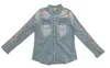 Johnny Was Women's Kresley Western Shirt In Denim Blue In Multi