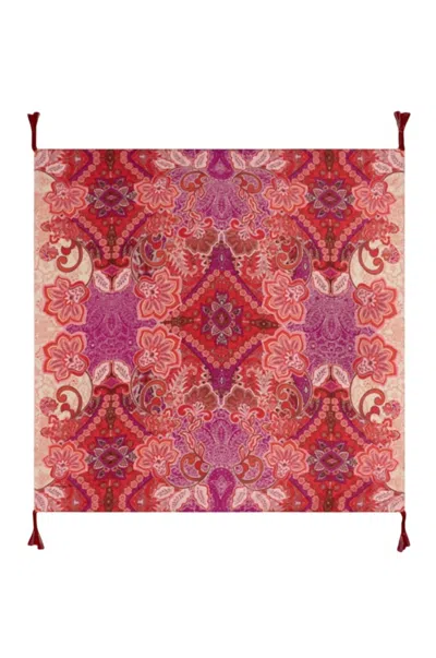Johnny Was Women's Lantana Silk Scarf In Lantana Scarf In Red