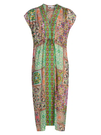Johnny Was Women's Lanthe Print V-neck Caftan Dress In Multi