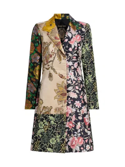 Johnny Was Women's Limited Edition Floral Jacquard Coat In Black