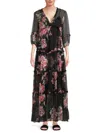 Johnny Was Women's Lizzy Ruffle Maxi Dress In Black Multicolor