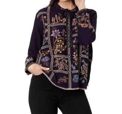 Johnny Was Women's Mabel Blouse In Deep Purple