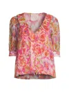 JOHNNY WAS WOMEN'S MARCIA FLORAL SILK BLOUSE