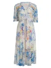 JOHNNY WAS WOMEN'S MAZZY FLORAL RUCHED DRESS