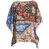 JOHNNY WAS WOMEN'S MIKLOS SILK EASY TOP BLOUSE KIMONO SHORT PONCHO