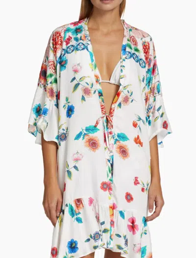 Johnny Was Ardella Cover Up Kimono In Multi In White