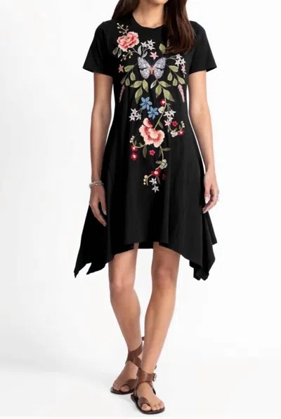 Johnny Was Women's Nicolette Handkerchief Knit Dress In Blue In Black