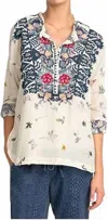Johnny Was Nostra Silk Blouse In Multi A In Multi