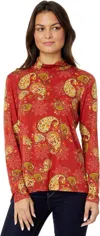 Johnny Was Women's Paisley Lace Mock Neck Top, Multi In Multi