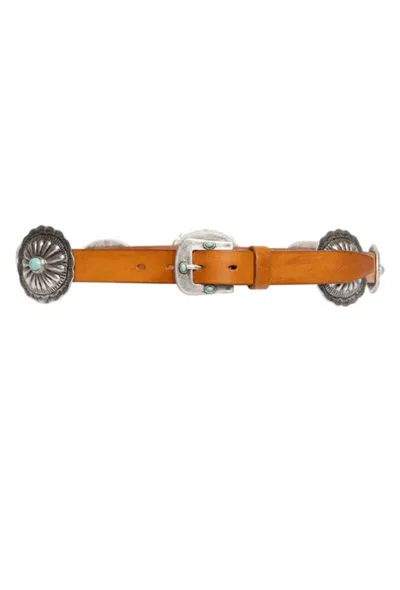 Johnny Was Women's Petalo Italian Leather Conch Belt In Cuoio In Brown
