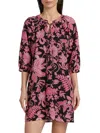 Johnny Was Women's Printed Tieneck Minidress In Red